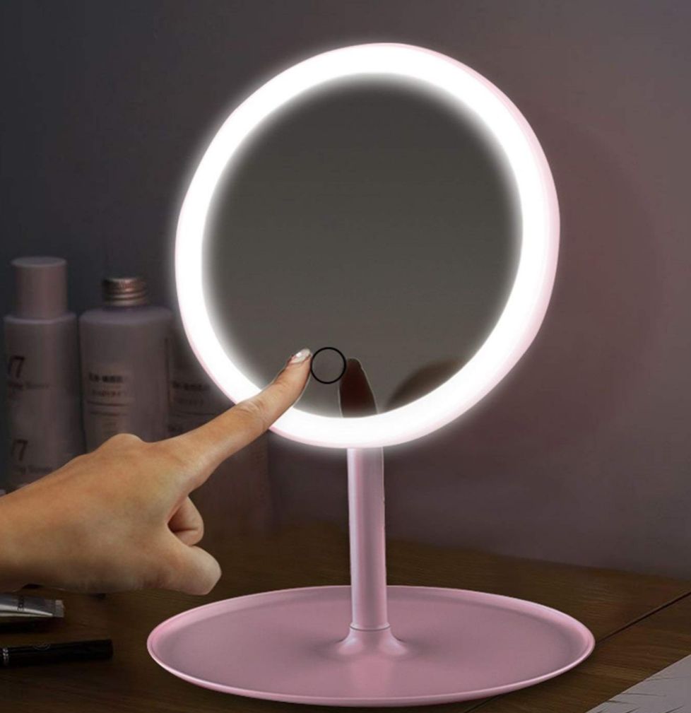 ESPEJO REDONDO CON LUZ LED Y BASE - Imagen 3