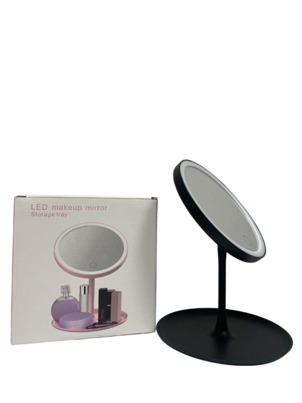 Espejo led con base redonda Colores disponibles: Rosa y Negro