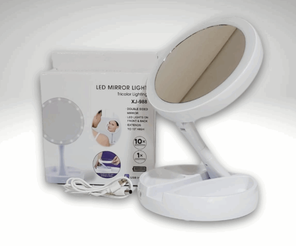Espejo con luz led, redondo flexible Colores: Blanco