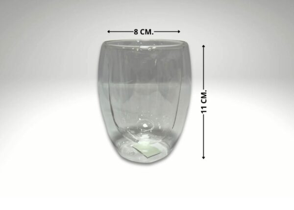 TAZA 350ML DOBLE VIDRIO - S/ MANIJA