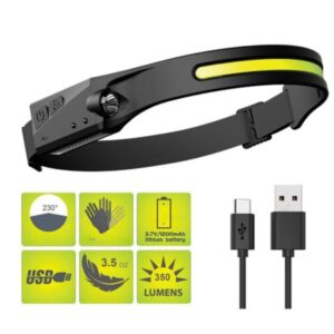 LINTERNA MINERA LED VINCHA C/SENSOR