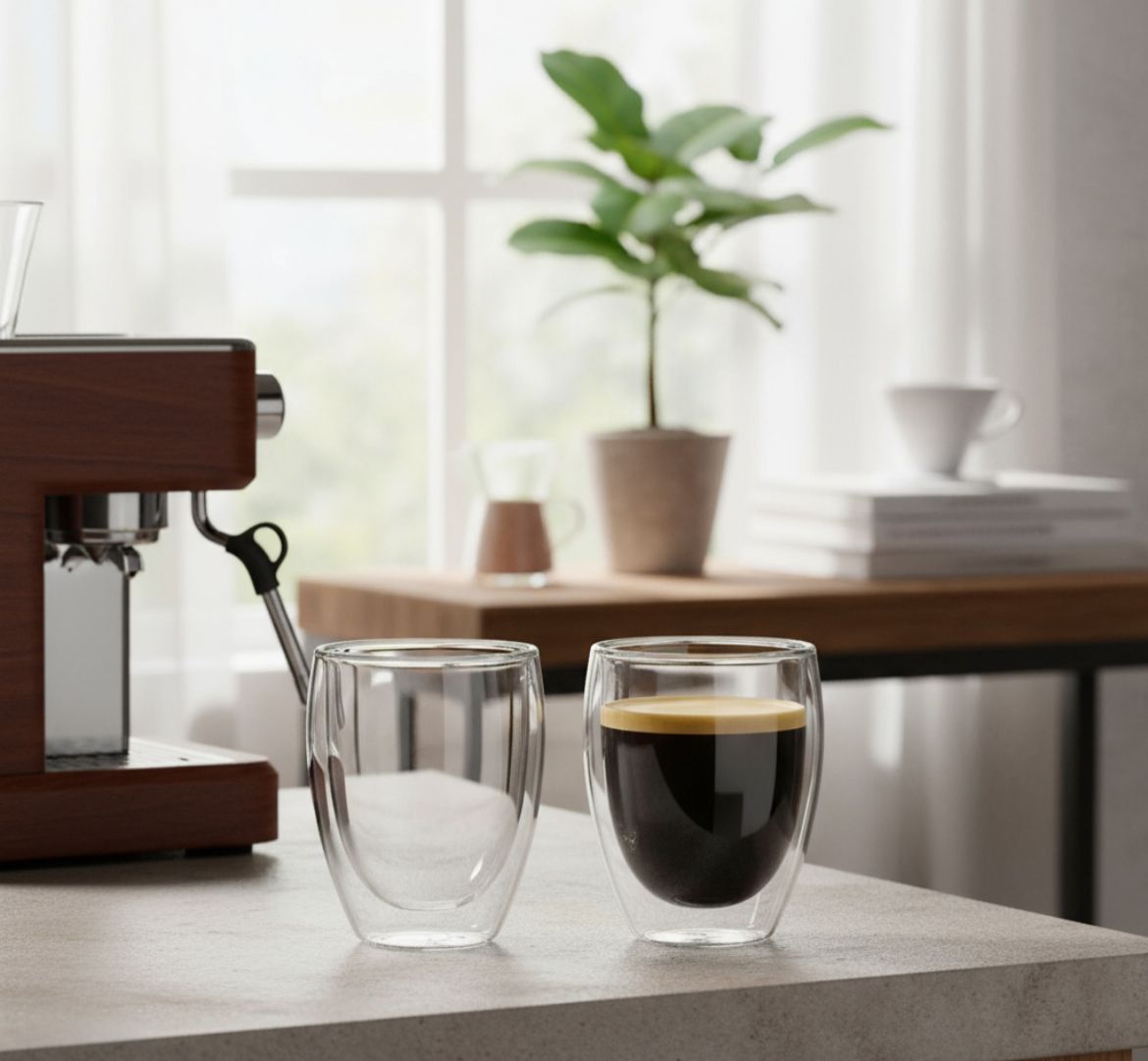 TAZA 350ML DOBLE VIDRIO - S/ MANIJA - Imagen 2