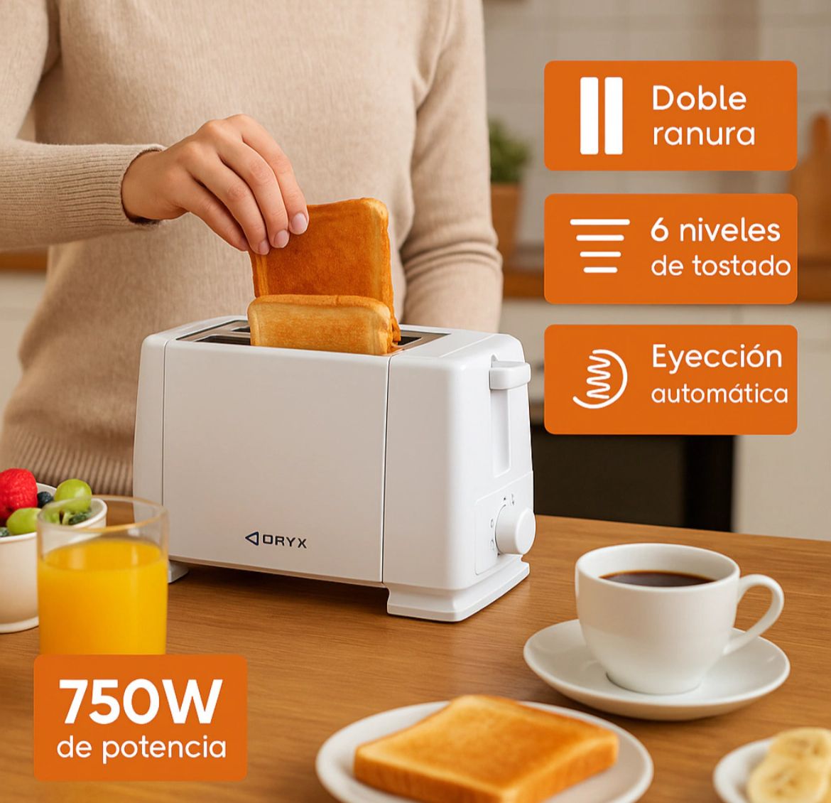 TOSTADORA ORYX CON 2 RANURAS - Imagen 4