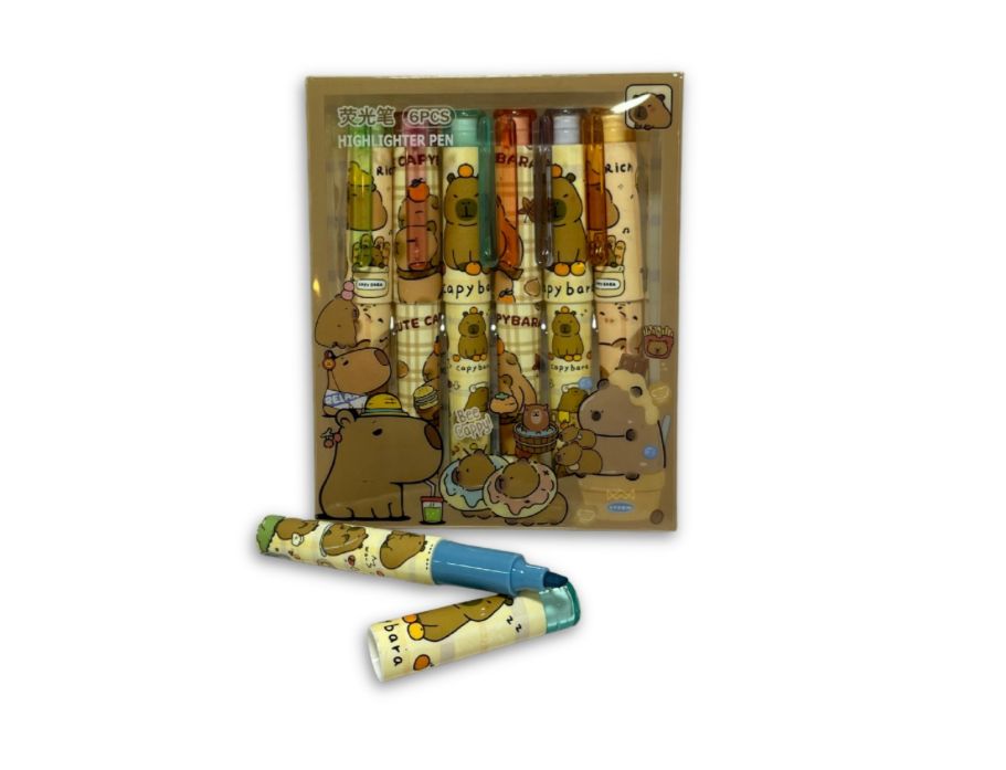 SET DE MARCADORES CAPYBARA 6PCS