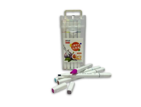 SET DE MARCADORES DOBLE PUNTA X24PCS