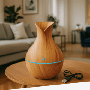 HUMIDIFICADOR DE MADERA CON LUZ LED