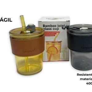 TAZA DE VIDRIO CON SORBETE - 400ML (82)