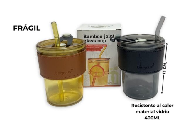 TAZA DE VIDRIO CON SORBETE - 400ML (82)