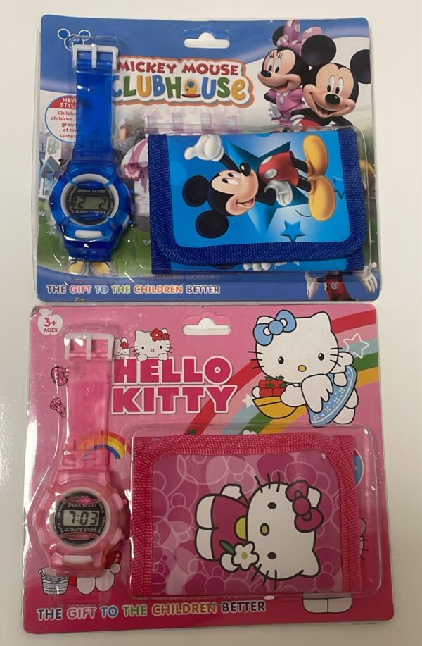 BILLETERA CON RELOJ PARA NIÑOS