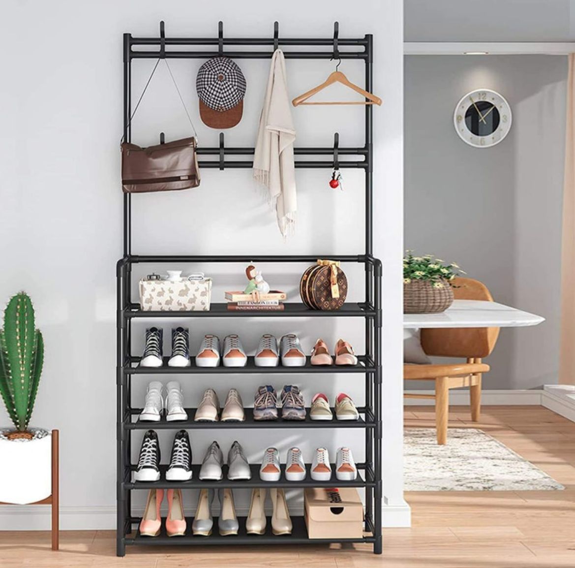 RACK PARA ZAPATOS Y PERCHERO