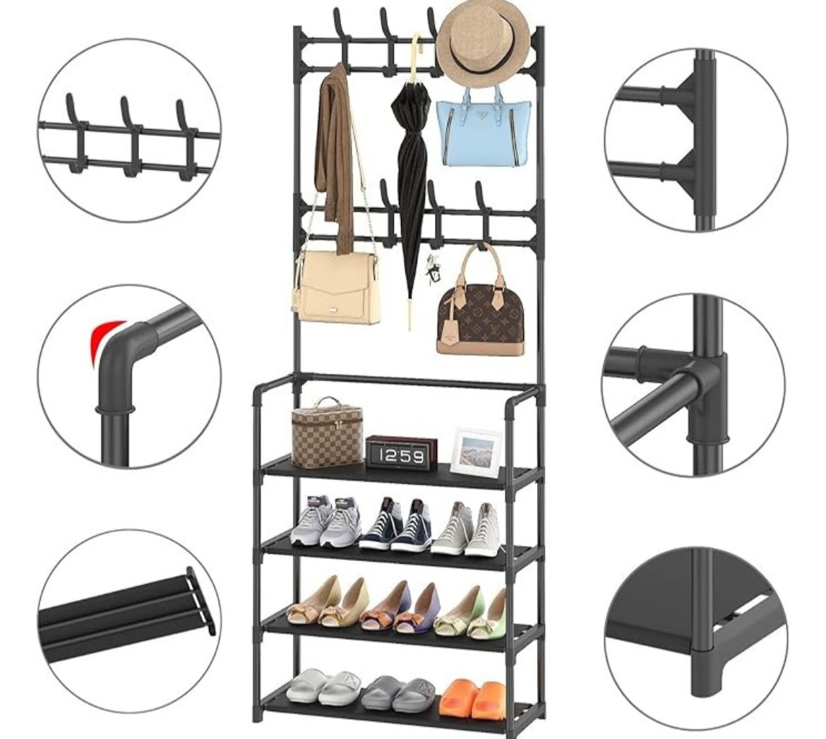 RACK PARA ZAPATOS Y PERCHERO - Imagen 2