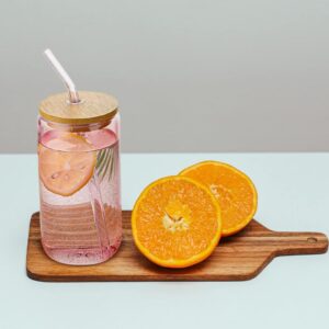 VASOS DE VIDRIO CON TAPA DE MADERA (79)