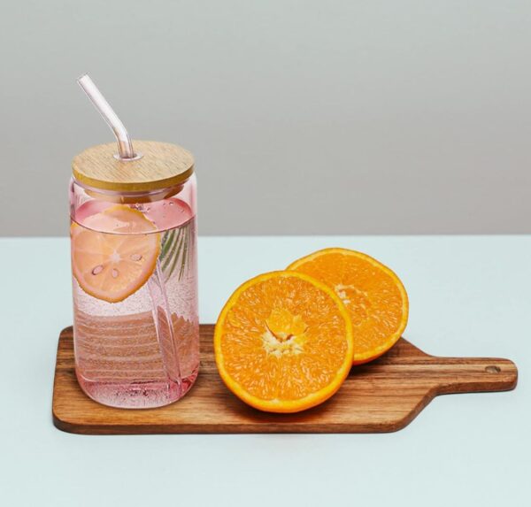 VASOS DE VIDRIO CON TAPA DE MADERA (79)