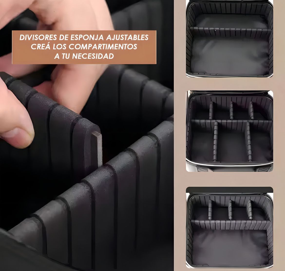 VALIJA PARA MAQUILLAJE CON ESPEJO Y LUZ - Imagen 3