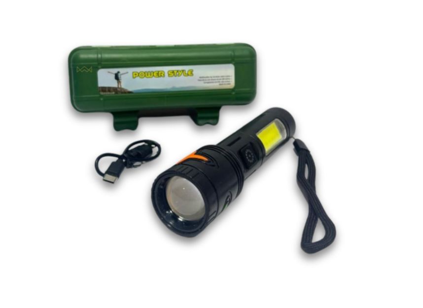 LINTERNA C/ ESTUCHE RECARGABLE - NEGRA