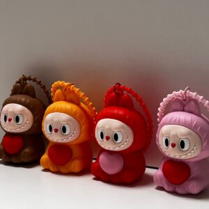 LLAVERO LABUBU DE GOMA ANTI-ESTRES X5 UNIDADES