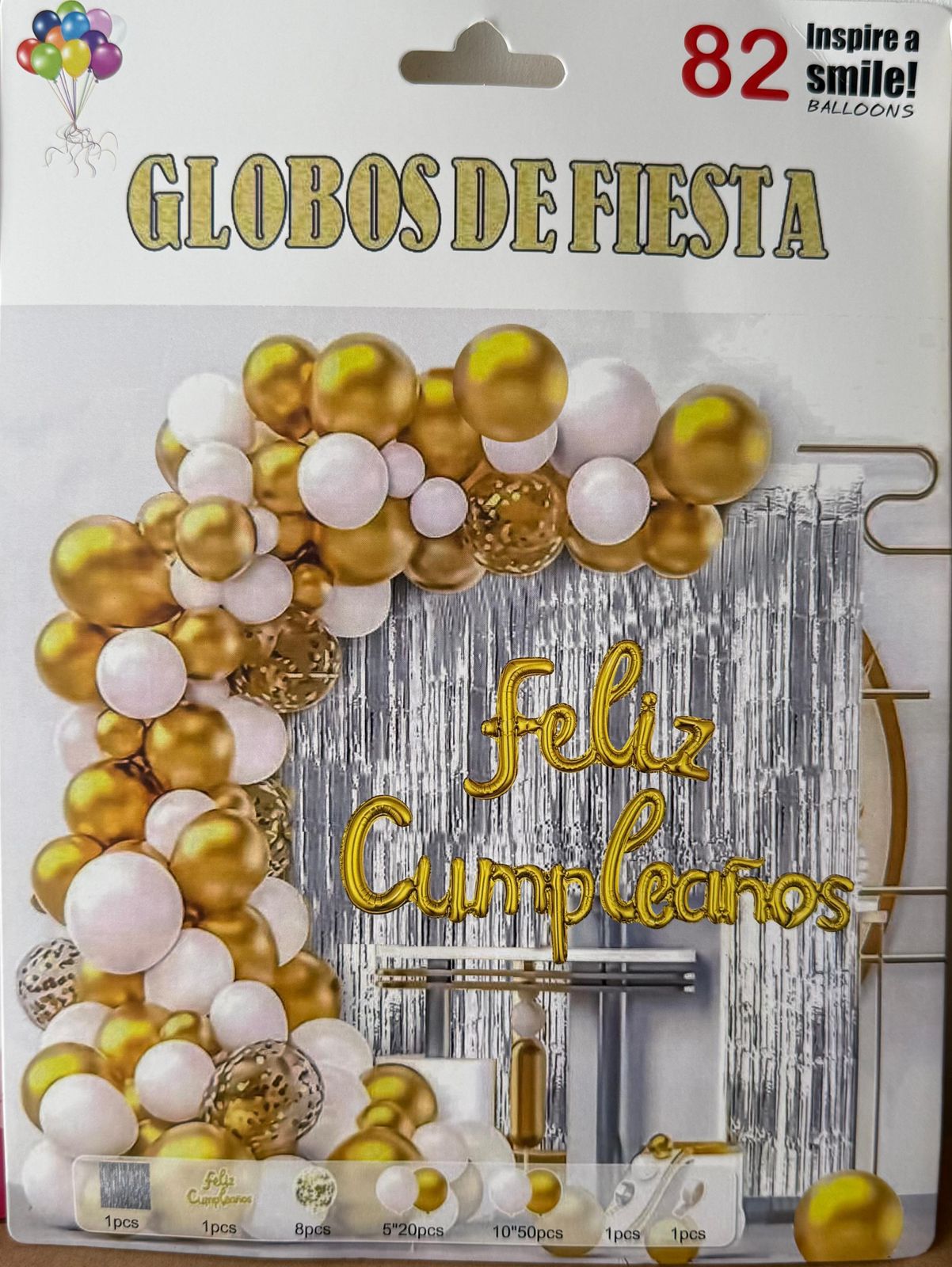 GLOBOS FELIZ CUMPLEAÑOS 82-100 PCS - Imagen 5