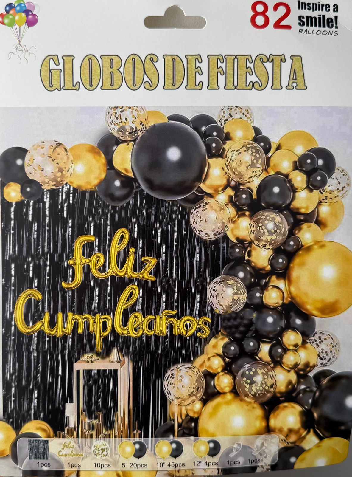 GLOBOS FELIZ CUMPLEAÑOS 82-100 PCS - Imagen 4