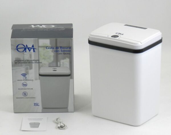 CESTO DE BASURA C/ SENSOR 15L OM