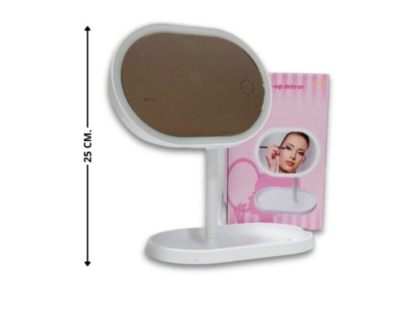 ESPEJO LED RECARGABLE CON BASE