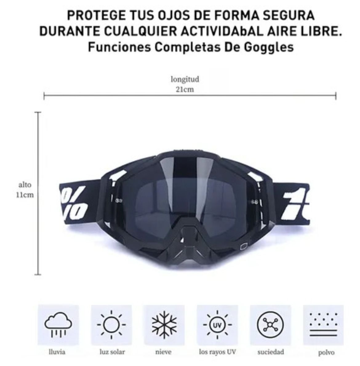 Antiparras 100% Racecraft Goggles Enduro Motocross - Imagen 2