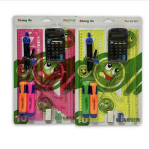 SET DE GEOMETRIA + CALCULADORA 10 PCS