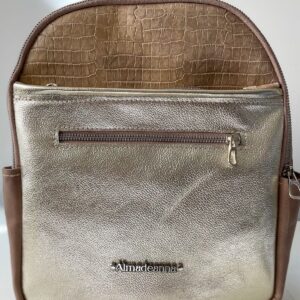 MOCHILA GOLDEL CROCO 100% CUERO