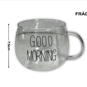 TAZA VIDRIO GOOD MORNING 400ML