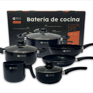 SET DE OLLAS 9 PIEZAS ORYX - NEGRO