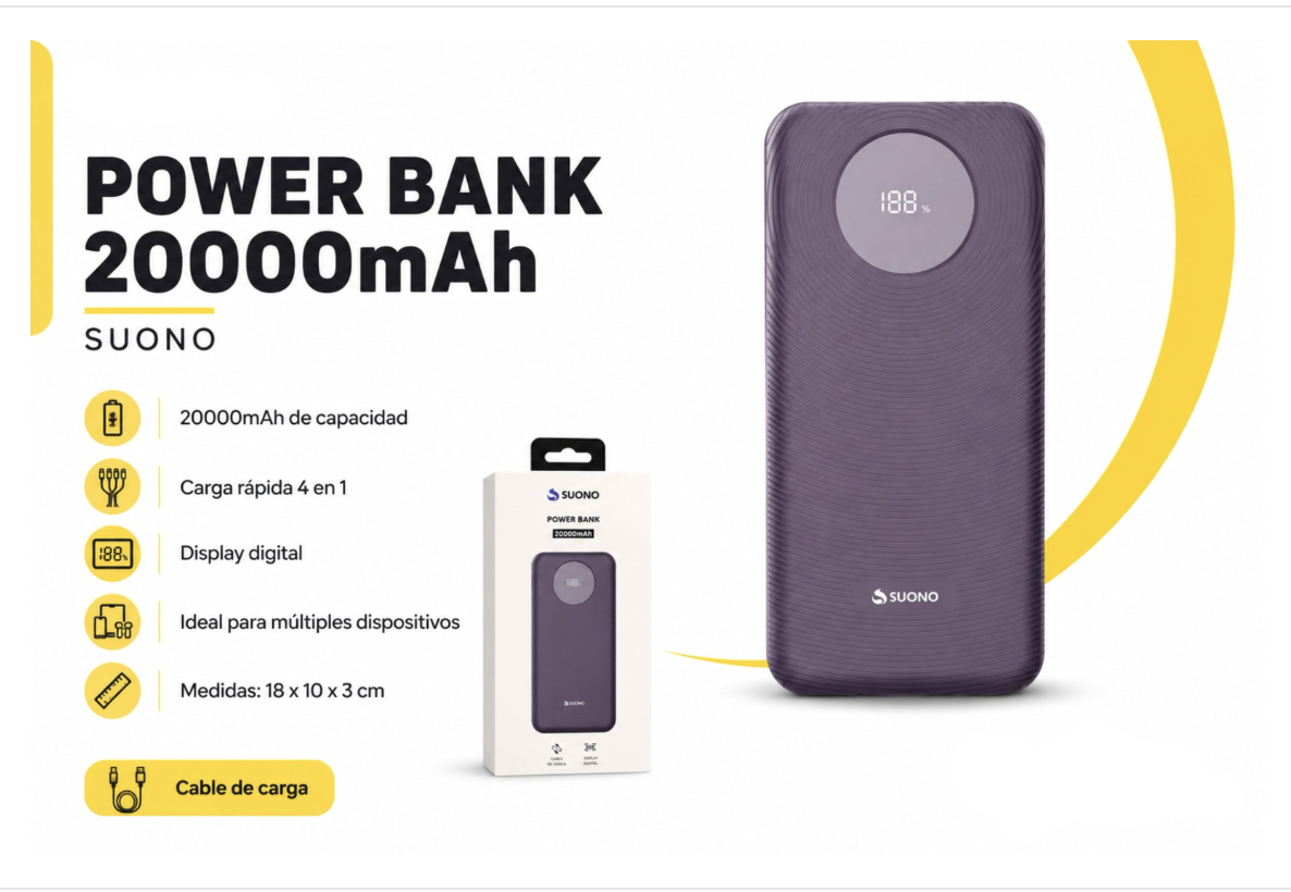 POWER BANK 2000 MAH - PD52 SUONO