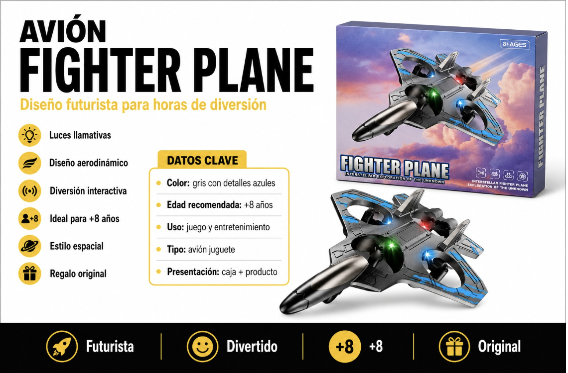 DRONE CON CONTROL - FLIGTHER PLANE