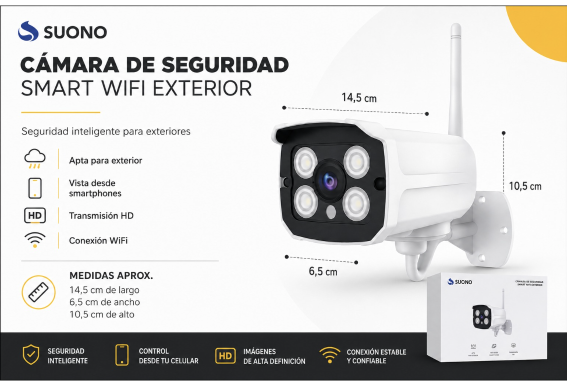 CAMARA SMART WIFI EXTERIOR - SUONO