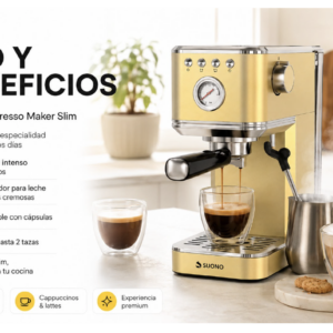 CAFETERA EXPRESO 1.1 L CON CAPSULAS SUONO