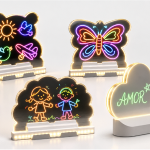 PIZARRA LED FORMAS CON MARCADORES