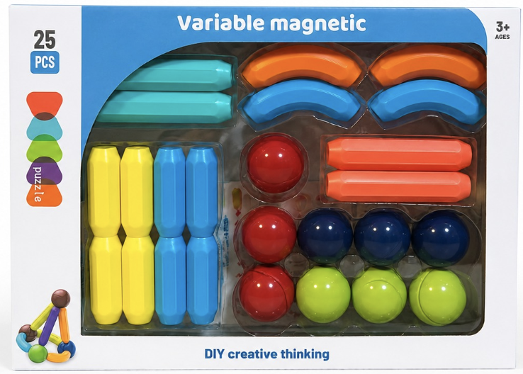 JUEGO BLOQUES MAGNETICOS - 25 PCS