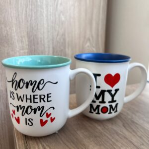 TAZA CERAMICA DIA DE LA MADRE frases y colores varios