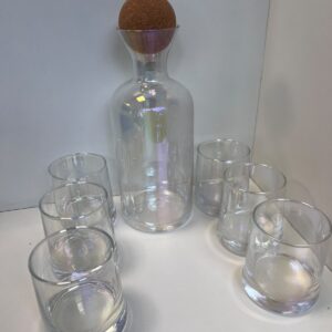 SET JARRA 1.5 LT CON CORCHO Y 6 VASOS